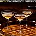 Champagne Coupe Glasses Set of 4 - Elegant Cocktail Coupe, Ideal for serving Martini, Gimlet and Manhattan - High Clarity Crystal Glassware - Excellent Addition to Your Home Bar - 11.5 oz