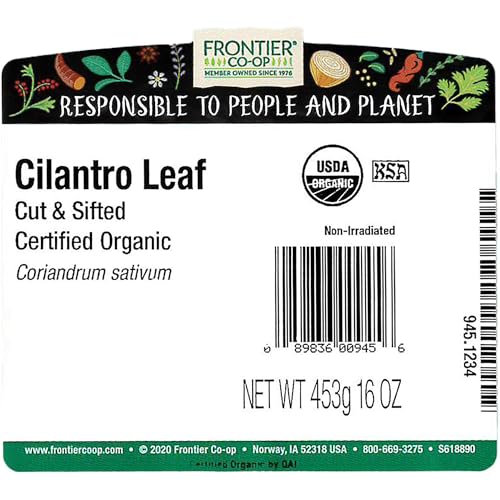 Frontier Co-op Organic Cilantro Leaf, Cut and Sifted, 1lb Bulk Bag - Dried Cilantro Seasoning - Perfect for Tea, Soups, Sauces, Salsa and More - Kosher - Image 2