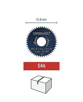 Dremel 546 Yarık/Çapraz Kesim Bıçağı 31,8 mm, 2'li
