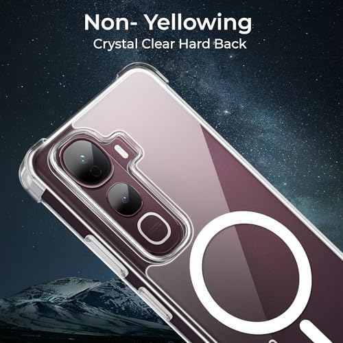 Image of A rtistque Clear Back Cover Case for Vivo Y400 Pro 5G | Compatible | Acrylic | Transparent Case | Shockproof TPU | Stylish Protective Design - Transparent