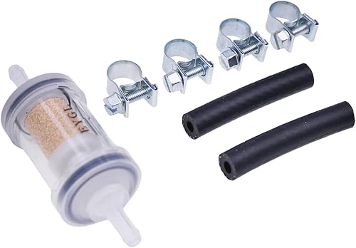 Miniatura 4 de ZTUOAUMA Kit de filtro de combustible diésel con abrazaderas y mangueras con elemento bronce de 297 micrones compatible con Webasto Eberspacher