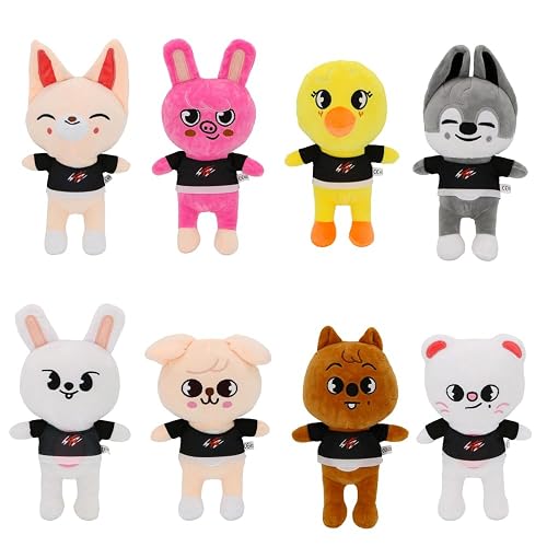 JYQOQH Stray Kids Peluche, 8 Piezas Juguete de Peluche Stray Kids, Skzoo Plush Doll