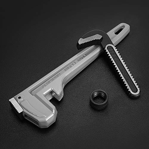 DURATECH 10-inch Heavy Duty Aluminum Straight Pipe Wrench, Adjustable Plumbing Wrench, Drop Forged, Exceed GGG standard by DURATECH - Image 7