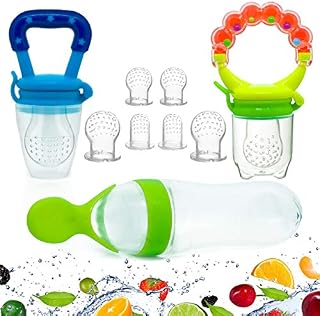 Gedebey Baby Food Feeder, Pacifier Fruit- Fresh Silicone Bottle Squeeze Spoon Frozen Fruit