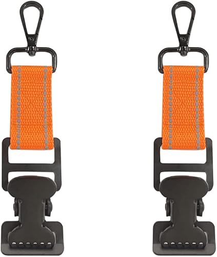 Ykendz 2 correas de guante de bombero, clips de metal para el trabajo, correa de guante, artículos de trabajo fáciles de transportar