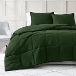 Comforter Set Queen Size - Goose Down Alternative – Washed Ultra-Soft - Premium All Season Warmth Bedding Set (Queen,Olive Green)
