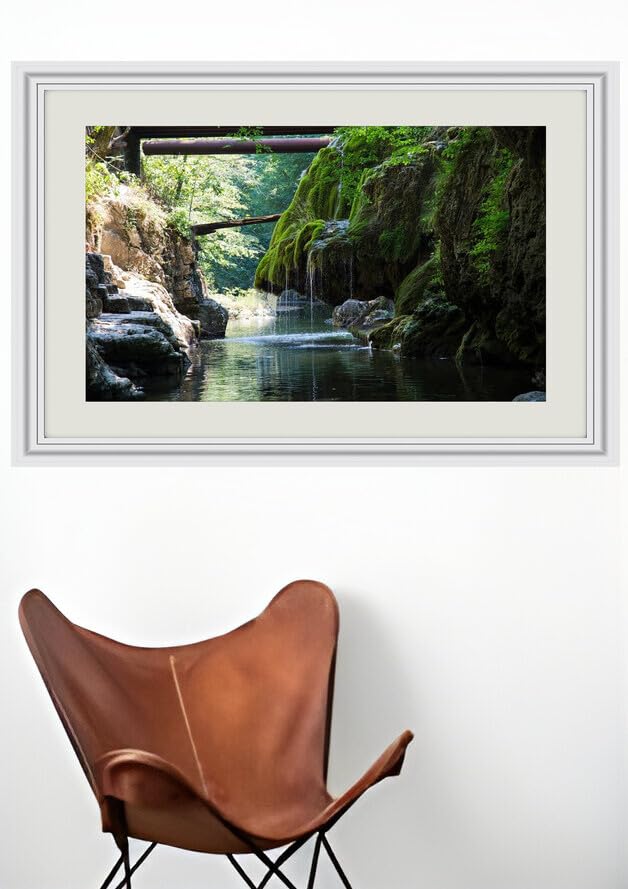 JVERF - JZZJ26885 Romania Waterfalls Rivers Cascade Bigar Crag Moss| Self-Adhesive Painting | Frameless