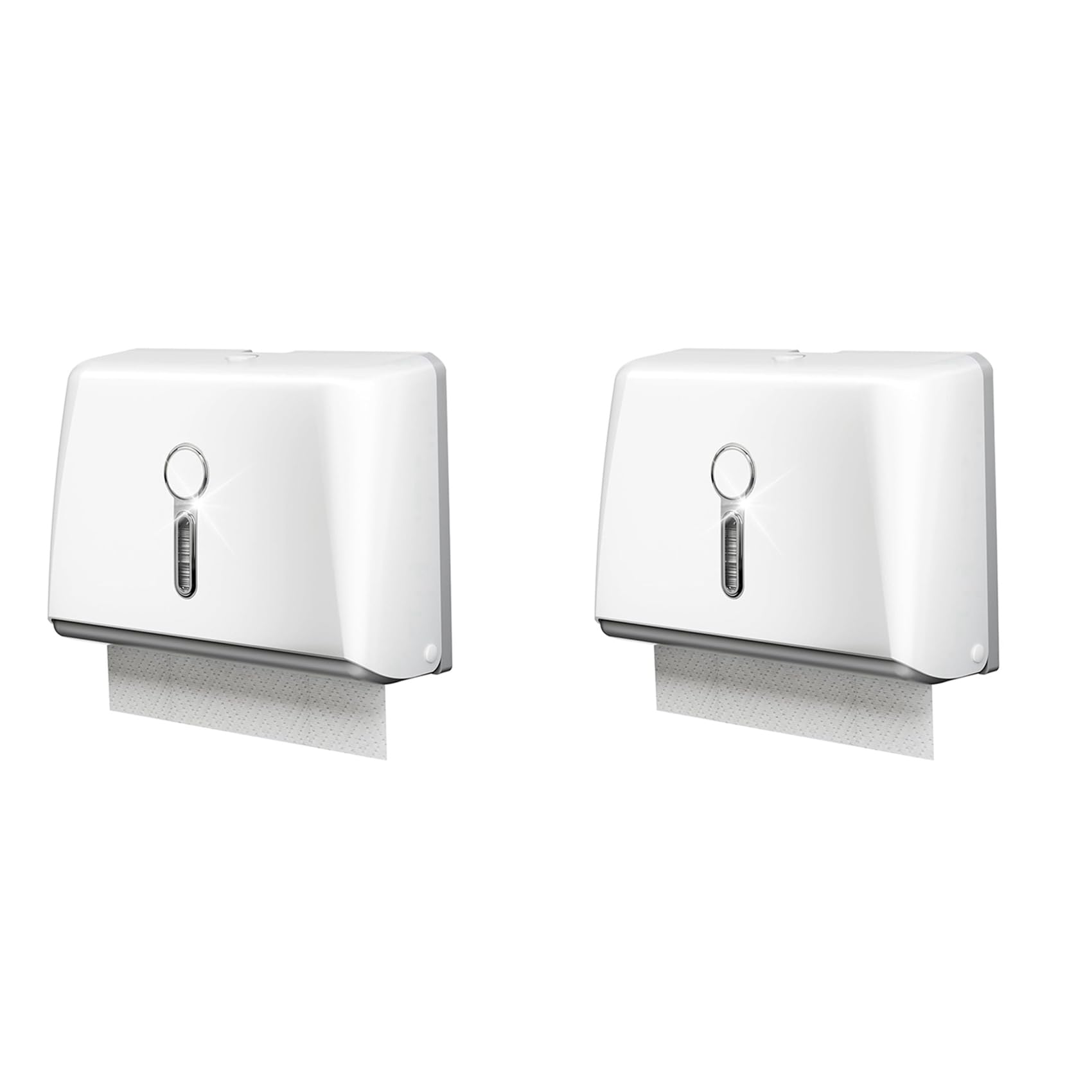 Vjsujehgy 2X Commercial Paper Towel Dispenser Wall Mount with Key Pack No Drilling or Screws Install for Bathroom Restroom Kitchen