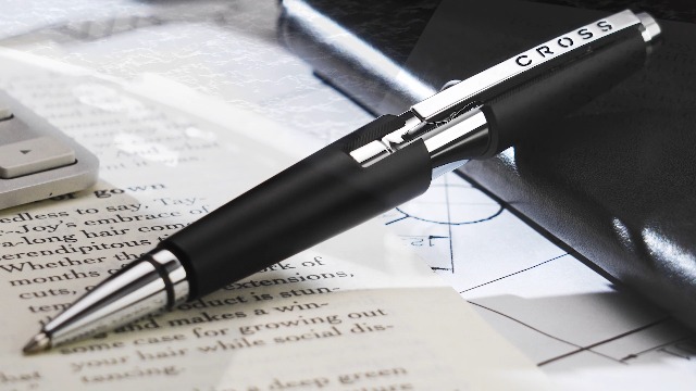 Cross Edge Matte Hazelnut Lacquer Gel Rollerball Pen - Refillable