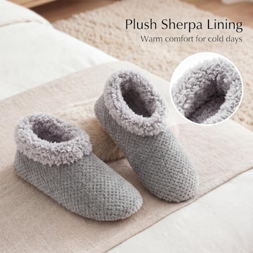 Image of The Metluks Womens Slippers Indoor Soft Sole Slipper Socks | Fuzzy sherpa lining, warm winter comfort, non slip grippers, flexible feel, washable, cozy home wear