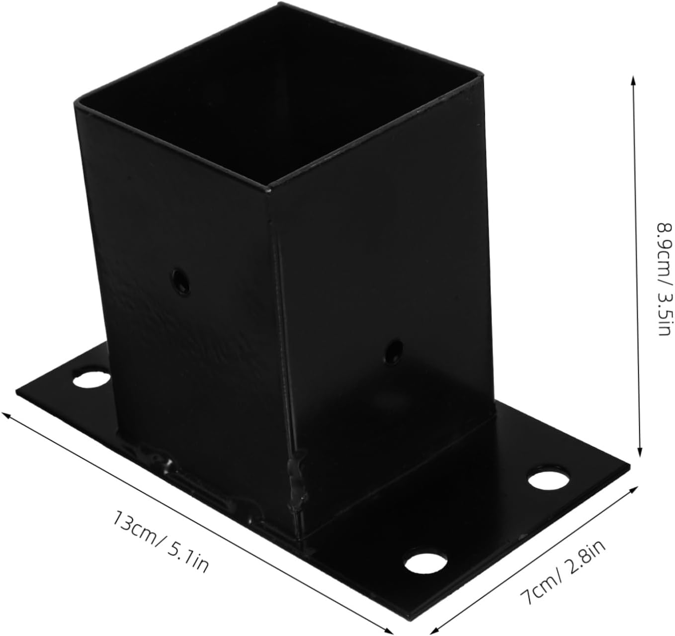 Gadpiparty 4pcs Heavy Duty Metal Deck Post Base for Railing Support Mailbox and Fence Post Protector Easy to Install Finish