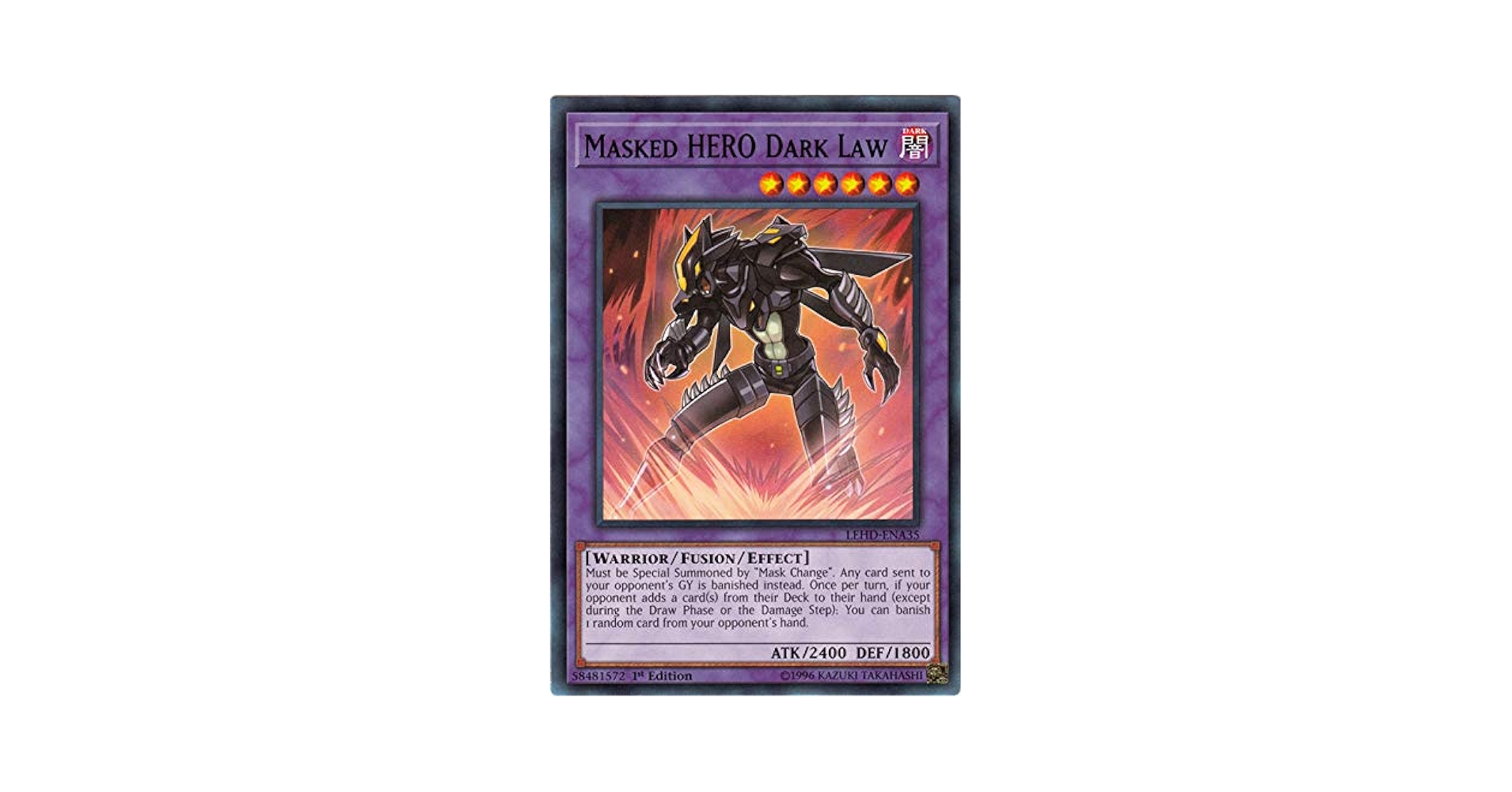 Amazon.com: Yu-Gi-Oh! - Masked Hero Dark Law - LEHD-ENA35