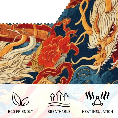 Set de table dragon chinois lavable 30x45 cm Auspicious antidérapant pour dîner