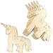 Bright Creations Wooden Unicorn Cutouts for Crafts - Rainbow Unicorn Shapes for DIY Projects and Party Decorations (3.8 x 5.5 Inch, 24-Pack)