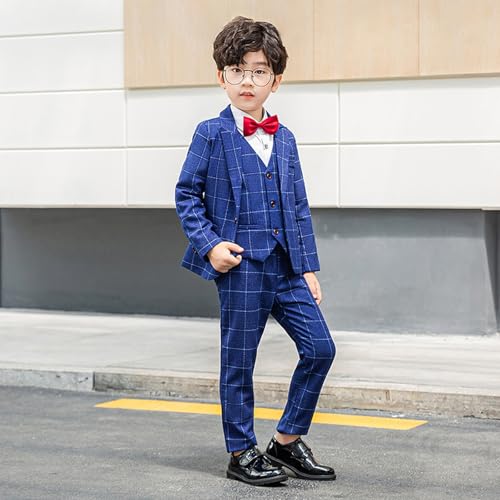 Conjunto de cuadros para niño pequeño ropa de invierno dos piezas 3