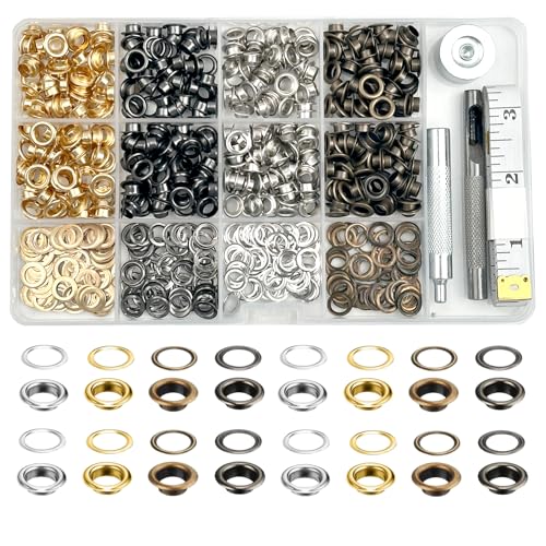 Kit 400 œillets 6 mm avec outils de pose pour cuir et toile