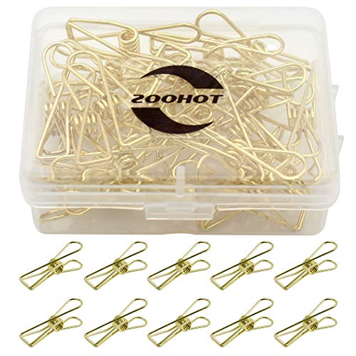 Zoohot paquet de 25 or petit clips métalliques - polyvalent clips utilitaires