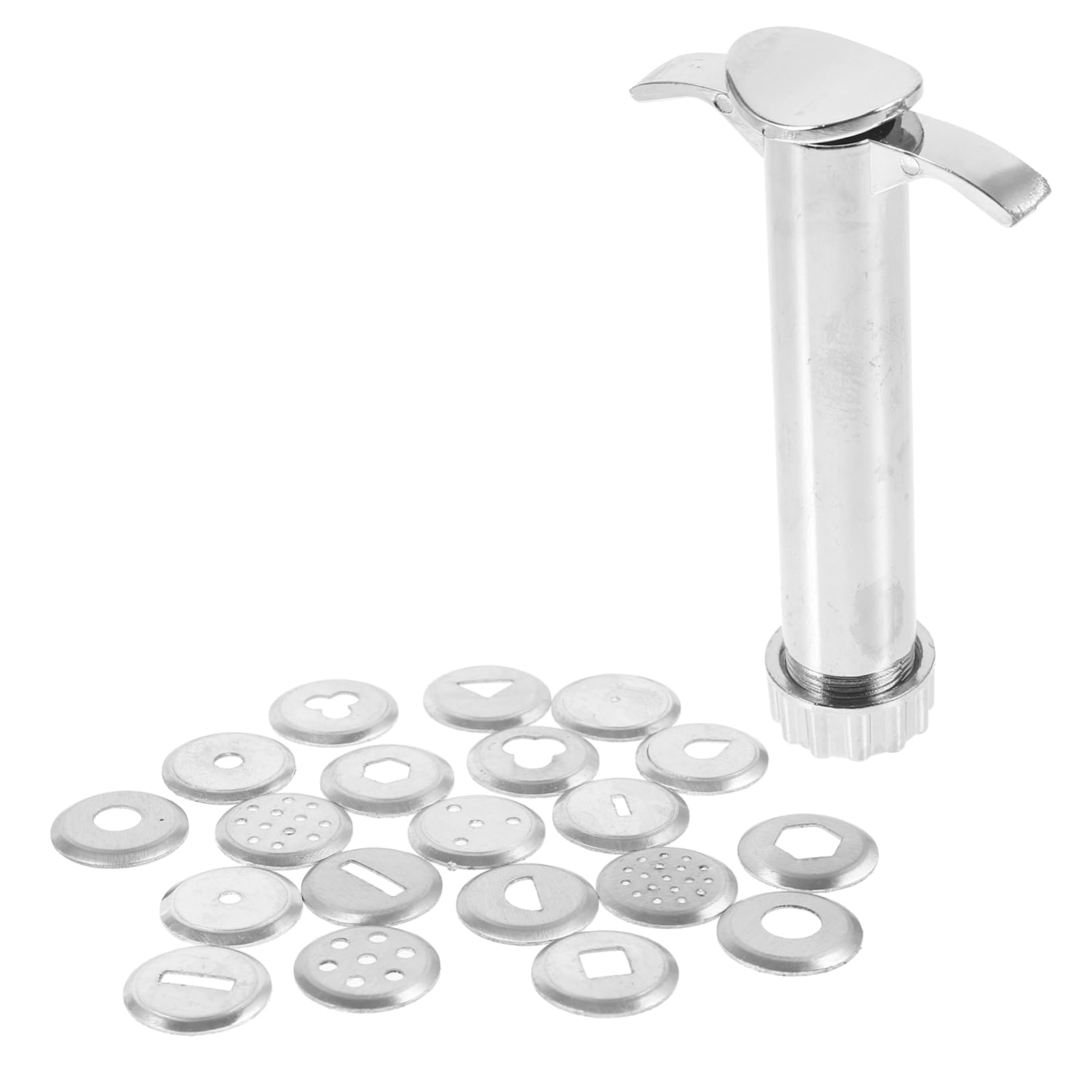 jojofuny 5 Sätze -Quetscher Ton Modellieren Modelliermasse Bildhauerei Hey Polymer Werkzeug DIY Quetscher Clay-Extruder aus Edelstahl Rotierende Fimopresse Rostfreier Stahl Silber
