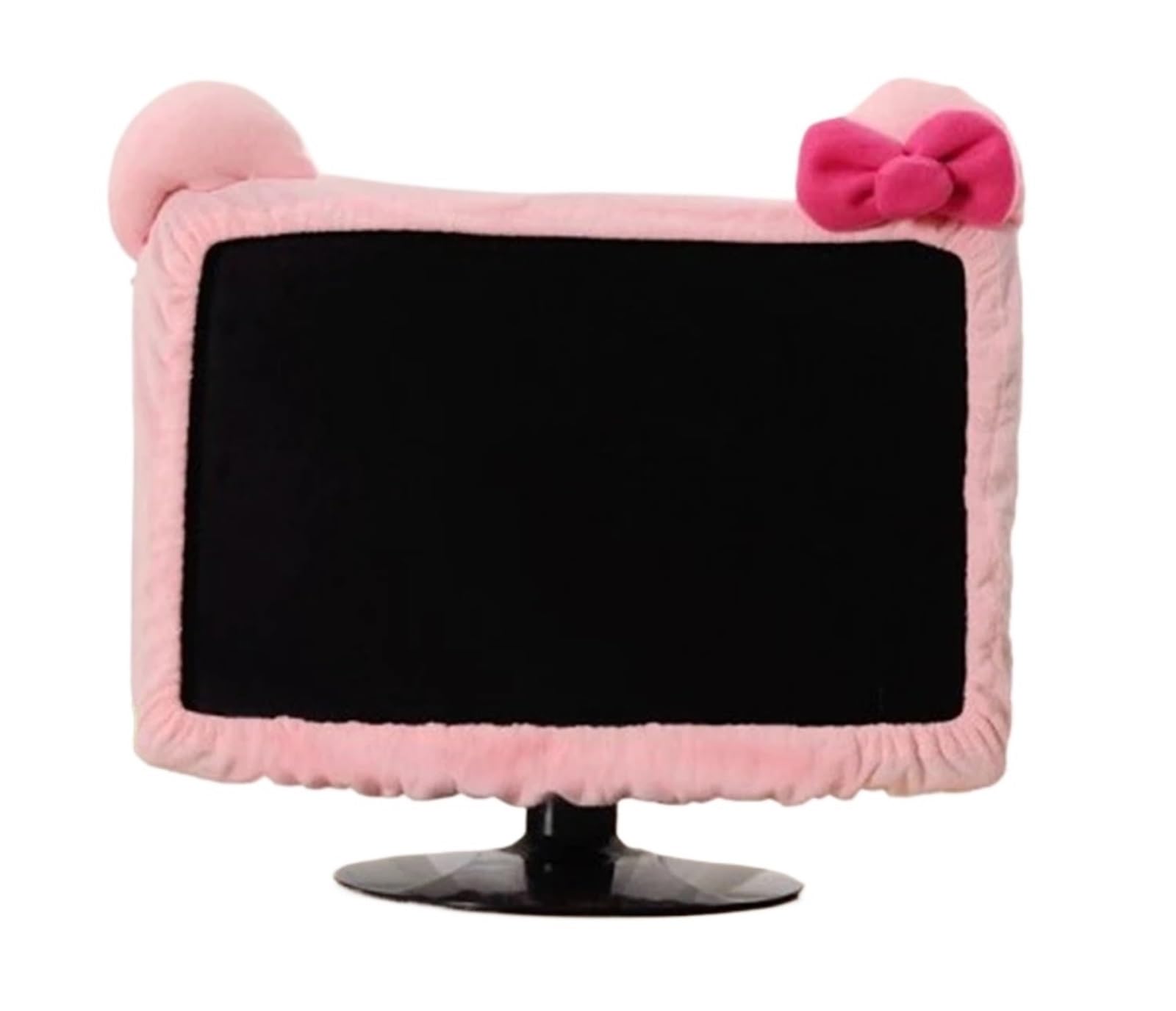Qvorlth Pink 20-27 Inches Monitor Cover 2Pcs Cute Dust-Proof Computer Surrounding Notebook Monitor Decorative Cover Protective(Pink 20-27 Inches)