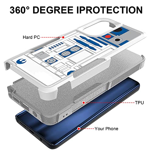 Case For Moto G Stylus 5G 2022, R2D2 Astromech Droid Robot Pattern Shock-Absorption Hard Pc And Inner Silicone Hybrid Dual Layer Armor Defender Case For Motorola Moto G Stylus 5G 2022 #TOP2