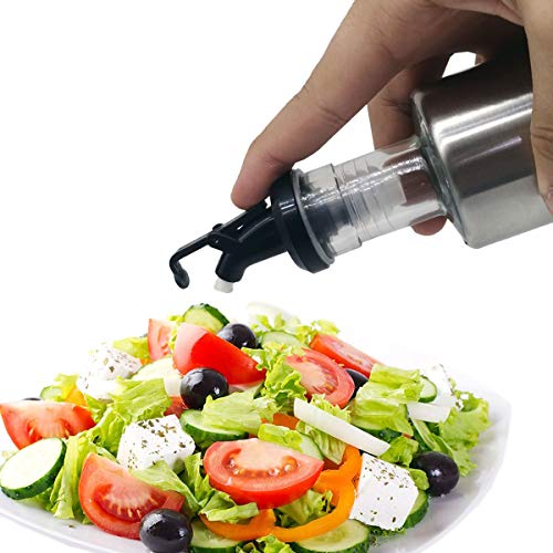 Galheteiro Porta Azeite Vinagre Oleo Dosador Em Inox Vidro