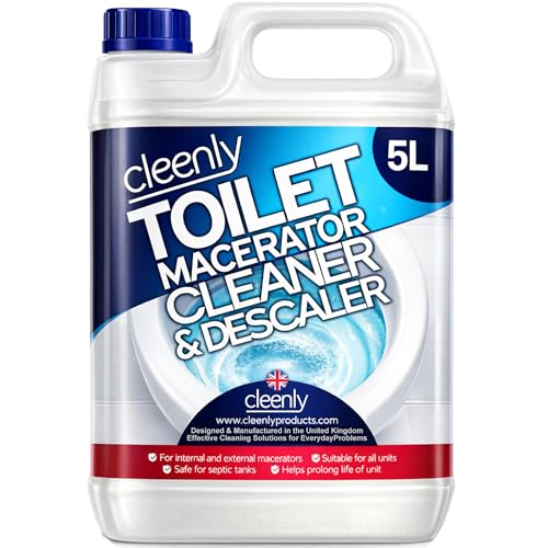 Cleenly Toilet Macerator Cleaner & Descaler - 5 litres | Super Concentrated Long-Lasting Formula | Safe for All Saniflo Pump Units Toilets & Urinals