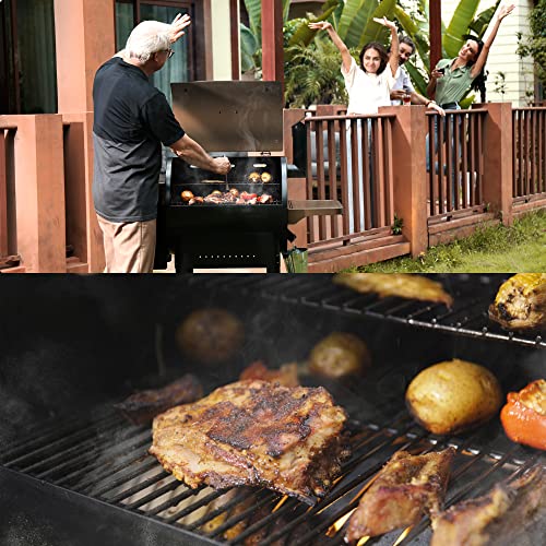 Toocapro Wood Pellet Grill And Smoker Twpg 570 Sq,8 In 1 Bbq Grill With 150-500℉ Auto Temperature Control,D2 Smoker Grill With Extendable Hopper,Foldable Table Legs And Cover For Outdoor Grill,Smoke,Bake And Roast #TOP6