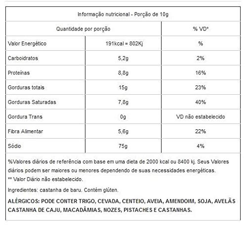 Castanha de Baru Torrada Sem Casca Viva Salute - 1Kg