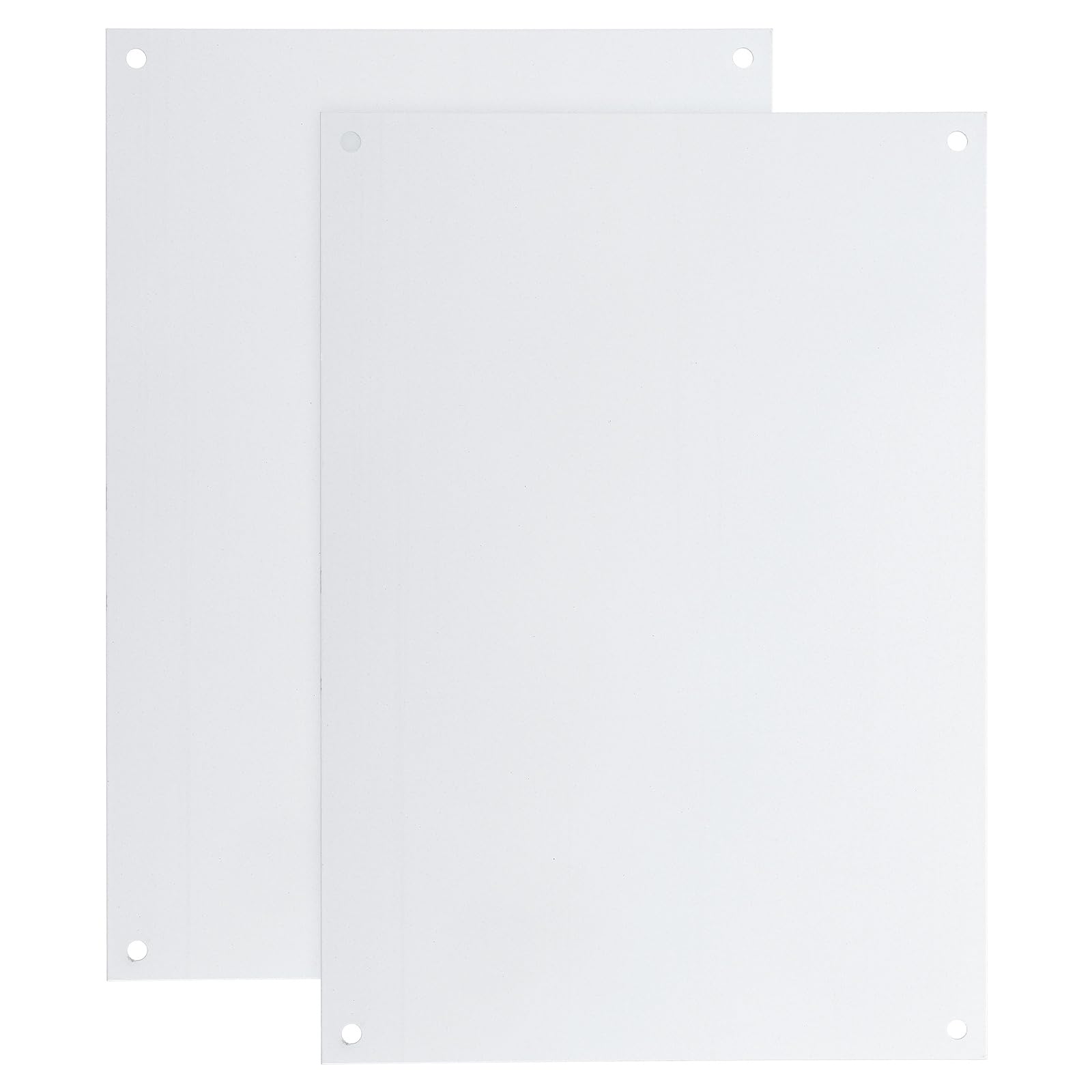 PATIKIL 2 Pcs White Blank Metal Sign, 13.8x9.8" Blank Sublimation Aluminum Signs Write-On Printed Easy Mounting for Heat Transfer Customized Personalized Signs(0.02" Thickness)