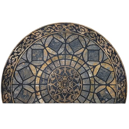 CHICHIC Entrance Door Mat Large 24 x 36 Inch Entry Way Doormat Front Door Rugs Outdoors Heavy Duty Welcome Mat Non Slip Rubber Back Low Profile for Garage Patio High Traffic Area Gray