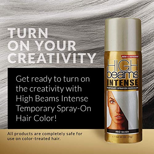 High Beams Intense Spray-On Hair Color - Silver - 2.7 Oz - Add Temporary Color Highlight To Your Hair Instantly - Great For Streaking, Tipping Or Frosting - Washes Out Easily (Sg_B008W32I7A_Us) #TOP3