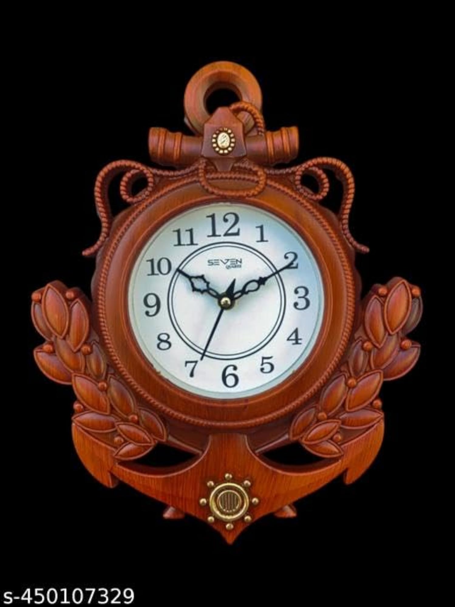 Round Wall Clock 10 Inch in Yellow Design
