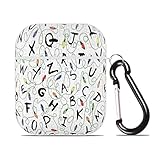 Case Cover for AirPods 1 & 2 Stranger Letter Things White Full Body Protection Case Earphone Earset Case Hard PC Cover