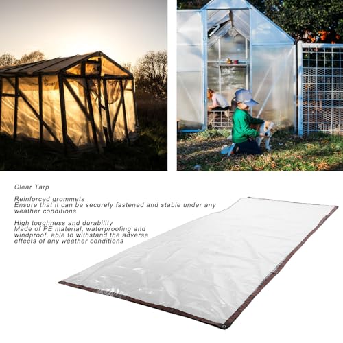 Couverture imperméable jardin PE bâche transparente résistante pour serre patio