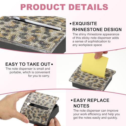 Distributeur de notes adhésives léopard à offrir pour décorer un bureau ou une maison