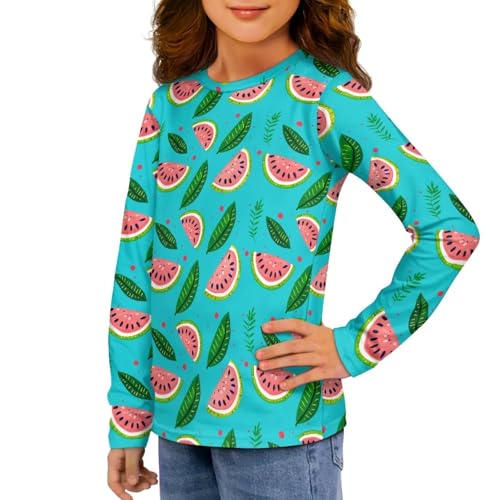 Girls Long Sleeve Shirts Oversized Sweatshirts for Teen Girls Crewneck Pullover Tops Casual Blouses 3-16 Years4