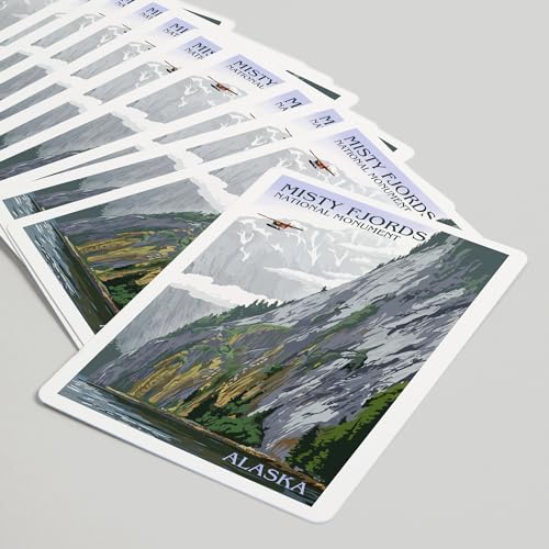 Baraja de cartas Poker Lantern Press Misty Fjords Alaska miniatura 5