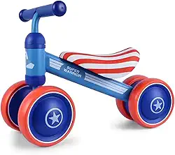 Bicicleta de Equilíbrio Infantil 4 Rodas Sem Pedal Kidino – Para Bebês +12 meses, Estável e Segura