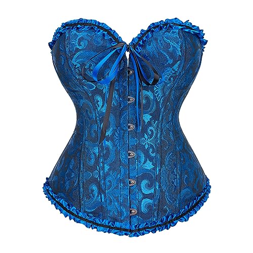 Corset à lacets bustier floral et serre-taille sous la poitrine