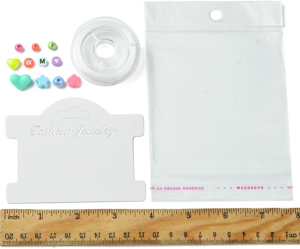 MakemadeDIY 984Pcs Cute Colorful Bracelets Making Kit, Including 11 Colors Letter Round Star Heart Acrylic Beads and Elastic Thread for Jewelry Necklaces Earrings Keychain Making - Image 5