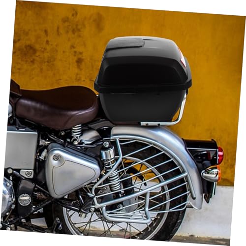 Boîte de rangement arrière moto scooter grand volume coffre rigide abs et métal - 5