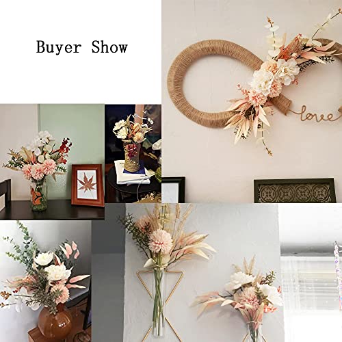 Laelfe Artificial Flowers Bouquet For Vase - Fake Silk Flower For Home Party Shelf Wedding Decoration Faux Floral Arrangements(Champagne Pink) #TOP3