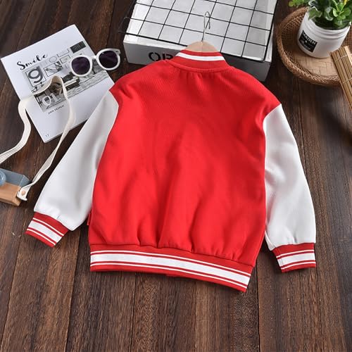 EnJoCho Boys And Girls Spring And Fall Fashionable Baseball Jacket Girls Jackets 62