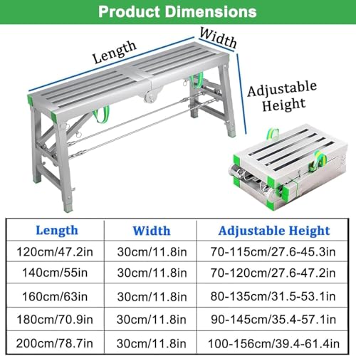 Banc de travail pliable de 120cm pour rénover votre maison - 8