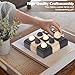 Kuabiz Tic Tac Toe Decor 8x8 Inch Wooden Tic Tac Toe Board Classic Wooden Family Board Coffee Table Decor Livingroom Checkered Modern Boards for Family Adults Activities (Black,Wood)