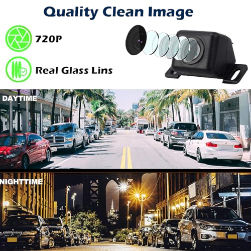 Image of Backup HD Camera Rear View License Plate Night Vision Waterproof Compatible with Kenwood Car Radio DDX26BT DDX340BT DDX376BT DDX396 DMX125BT DMX907S DMX7705S DMX7706S DNX6990HD