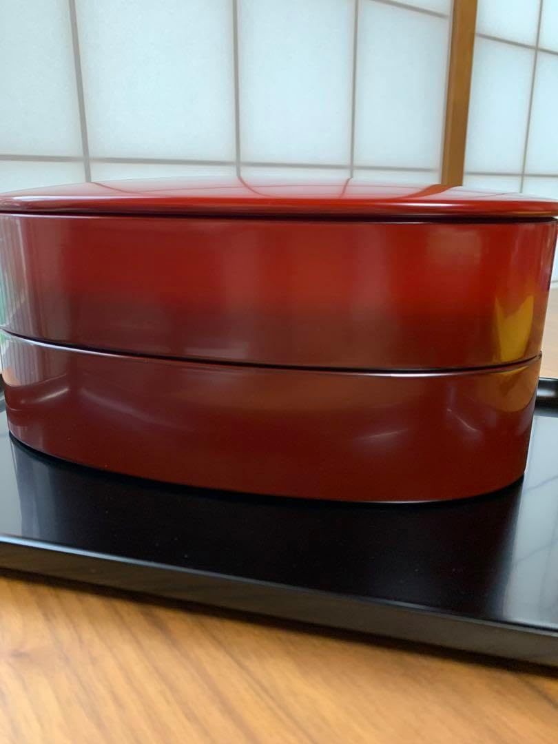 輪島塗重箱 二段　楕円グラデーション 輪島塗重箱 二段 楕円グラデーション 輪島塗重箱 二段 楕円