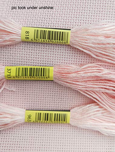 Image of 19 inch x 28 inch 14CT Counted Cotton Aida Cloth Cross Stitch Fabric (Pink)