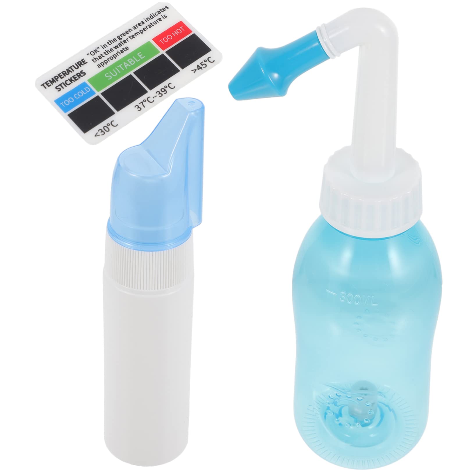 Healeved 5sets Nasale Riscossione e Spray Irrigatore Nasale Portatile Per Respiratorie Include e Termometro Adesivo