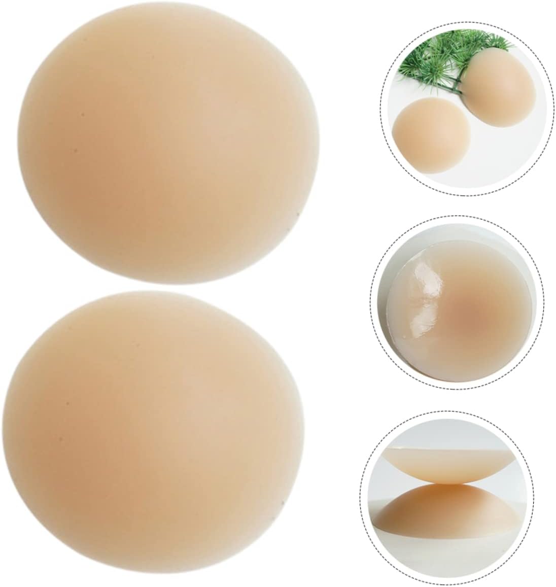 5pairs Invisible Silicone Nipple Reusable for Women Breathable Adhesive Stickers Comfortable for All-day Wear for Bikinis and